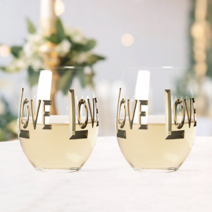 Vaso De Vino Saludos A Los Grandes Gafas Bodas De Amor,