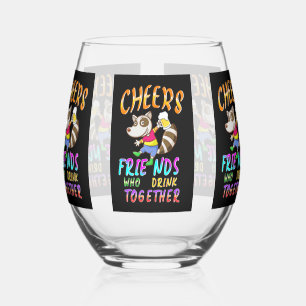 Vaso De Vino Saludos amigos que beben juntos