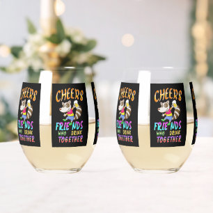 Vaso De Vino Saludos amigos que beben juntos