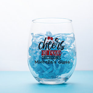Vaso De Vino Saludos para tomar decisiones