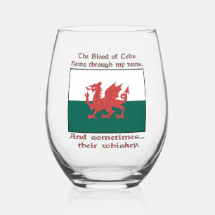 Vaso De Vino Sangre galesa de celtas fluye venas a veces Whiske