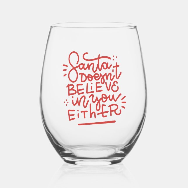 Vaso De Vino Santa tampoco cree en ti (Anverso)