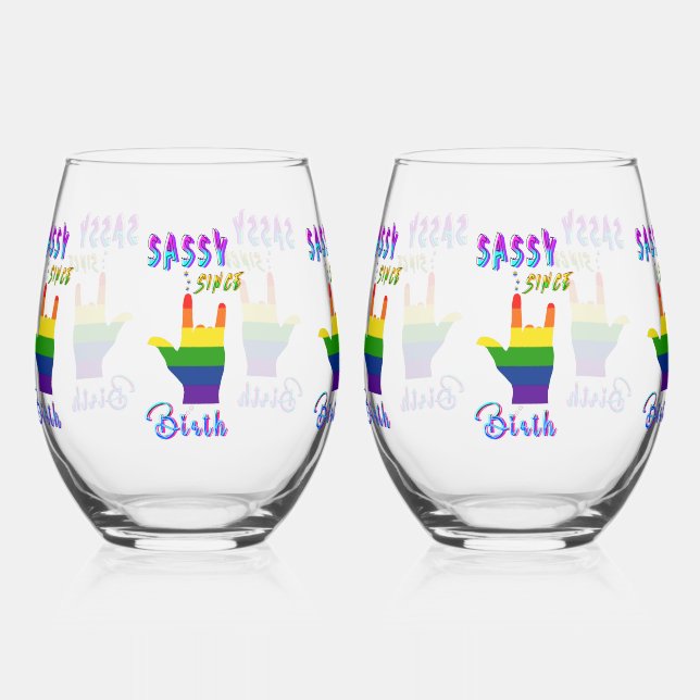 Vaso De Vino Sassy desde el nacimiento (Izquierda)