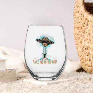 Vaso De Vino Saucer volador de estilo de los años 60