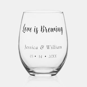 Vaso De Vino Se está preparando el amor de citas personalizado