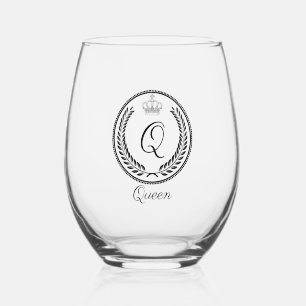 Vaso De Vino Sello Real Con Corona Para Reina