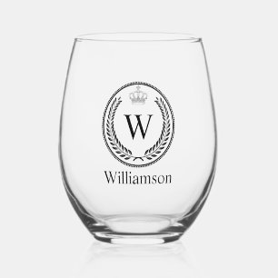 Vaso De Vino Sello Real Monogramado