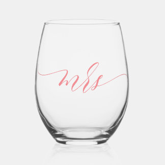 Vaso De Vino Sencilla y elegante caligrafía Sra.
