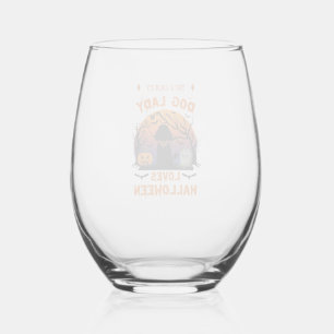 Vaso De Vino Señora Perro Loco Ama Tumba de Calabaza de Caniche