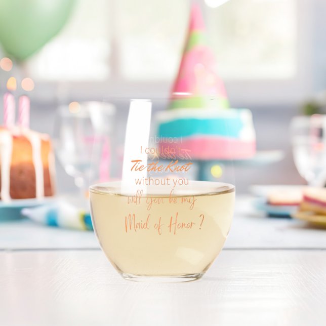 Vaso De Vino ¿Serás mi empleada de honor? (Insitu (Cumpleaños))