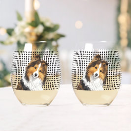 Vaso De Vino Sheltie -Sable