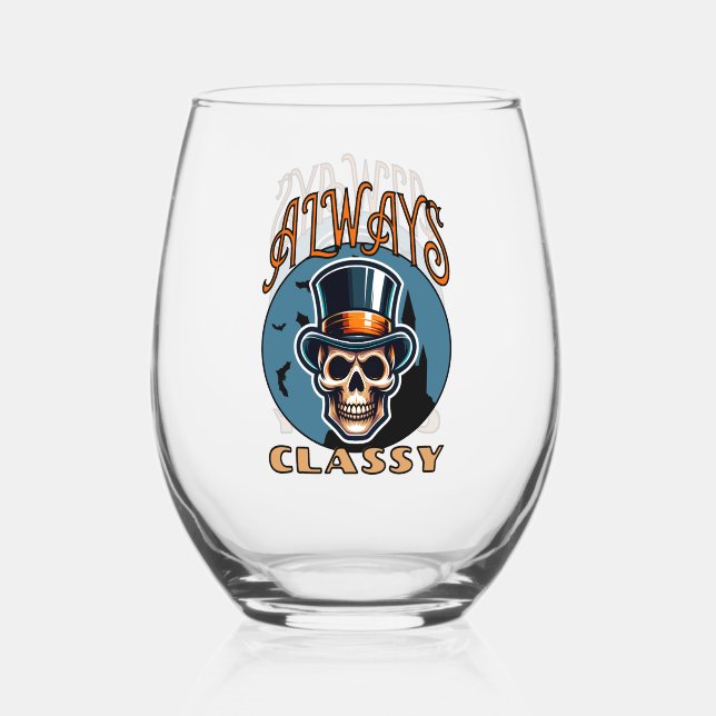 Vaso De Vino Siempre con clase (Anverso)