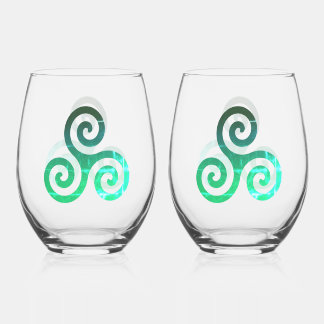 Vaso De Vino Símbolo celta de la época de Emerald Triskele