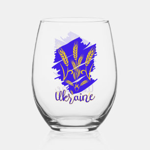 Vaso De Vino Símbolo nacional ucraniano tryzub hecho de oído de