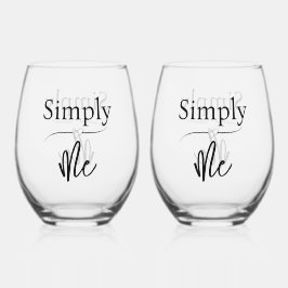 Vaso De Vino Simplemente Yo Minimalista