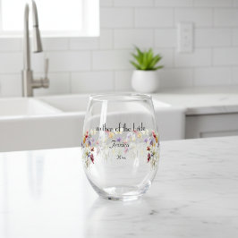 Vaso De Vino Sinfonía de flores silvestres: arte acuático vibra