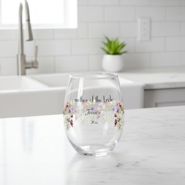 Vaso De Vino Sinfonía de flores silvestres: arte acuático vibra (Subido por el creador)