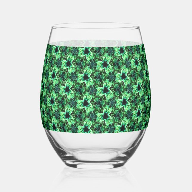 Vaso De Vino Sinfonía en verde (Anverso)