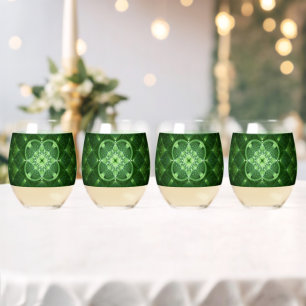 Vaso De Vino SlipperyJoe's día de San Patricio resplandeciente