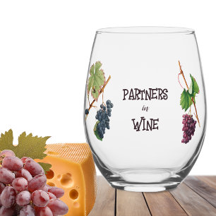 Vaso De Vino Socios de vino divertido Stemless Wine