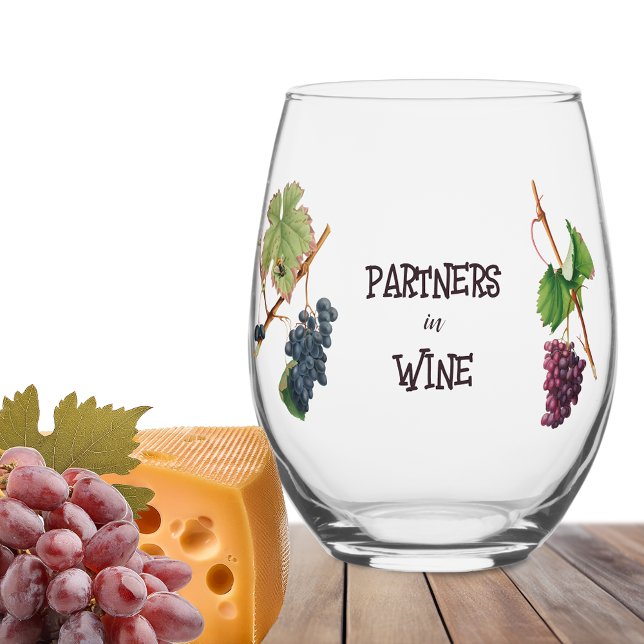 Vaso De Vino Socios de vino divertido Stemless Wine (Subido por el creador)