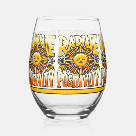 Vaso De Vino Sol sonriente de positividad radiante