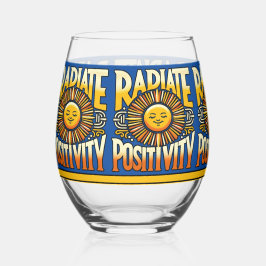 Vaso De Vino Sol sonriente de positividad radiante