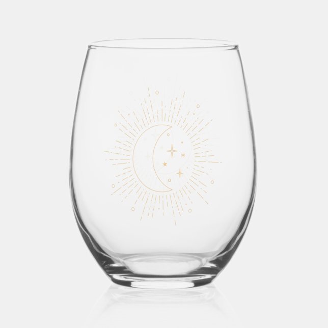 Vaso De Vino Sol y Luna (Anverso)