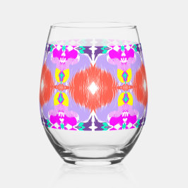 Vaso De Vino Solar Bloom Kaleidoscope