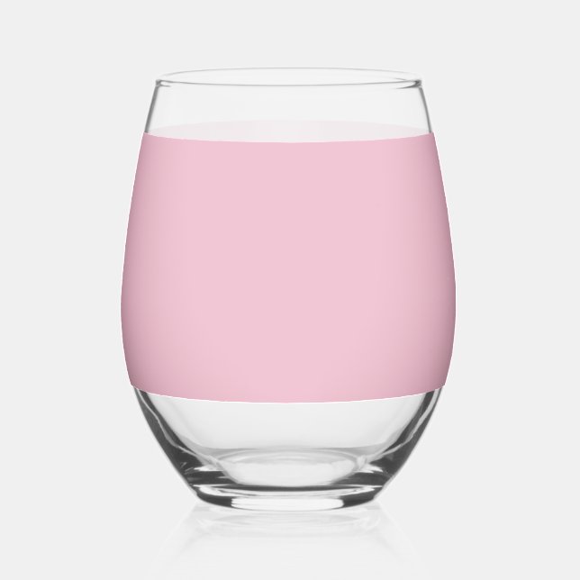 Vaso De Vino Solid Soft Blush Pink Glass (Anverso)