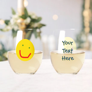 Vaso De Vino Sonriente Sol feliz cara