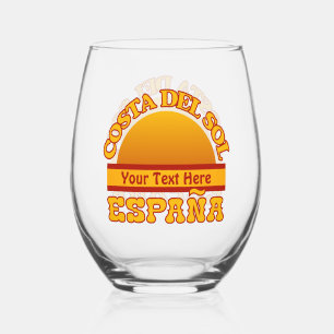 Vaso De Vino SPAIN personalizado Costa del Sol texto