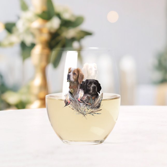 Vaso De Vino Spaniel de Bretaña (Insitu (Boda))