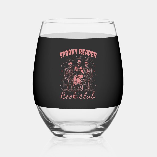 Vaso De Vino Spooky Reader Book Club D Red (Anverso)