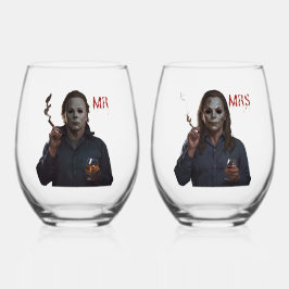 Vaso De Vino Sr. Michael Myers Stemless Wine Glass, Set de 2
