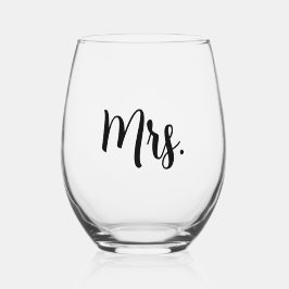 Vaso De Vino Sr. y Sra. Boda