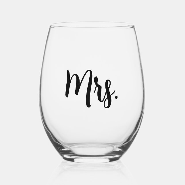 Vaso De Vino Sr. y Sra. Boda (Anverso)