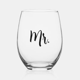 Vaso De Vino Sr. y Sra. Boda