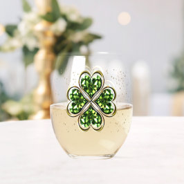 Vaso De Vino St. Patrick's Day Lucky Shamrock