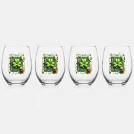 Vaso De Vino St. Patrick's Day Shamrock