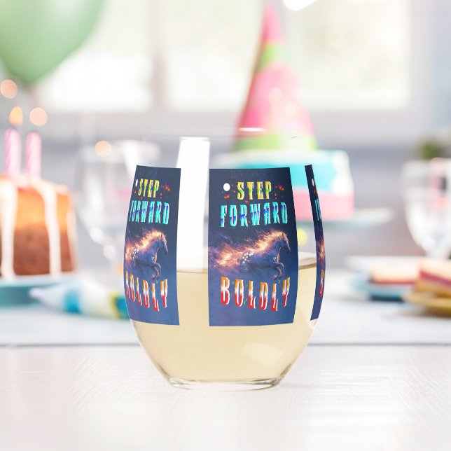 Vaso De Vino Step Forward Boldly (Insitu (Cumpleaños))