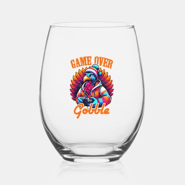 Vaso De Vino Stylized Hoodie Turkey Gamer with Distressed Orang (Anverso)