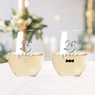 Vaso De Vino Su y su aniversario adorables