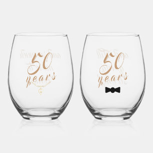 Vaso De Vino Su y su aniversario adorables