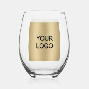 Vaso De Vino Subir logotipo de su empresa aquí plantilla person