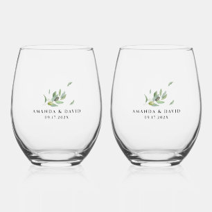 Vaso De Vino Sucursal de hojas de oliva toscanas - Gracias