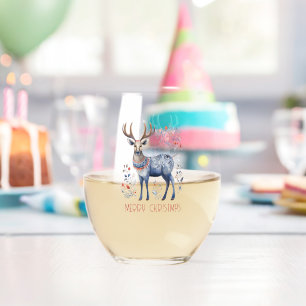 Vaso De Vino Suministros de fiesta de Navidad con renos de folk