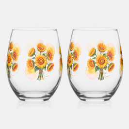 Vaso De Vino Sunflower Celebration Wedding