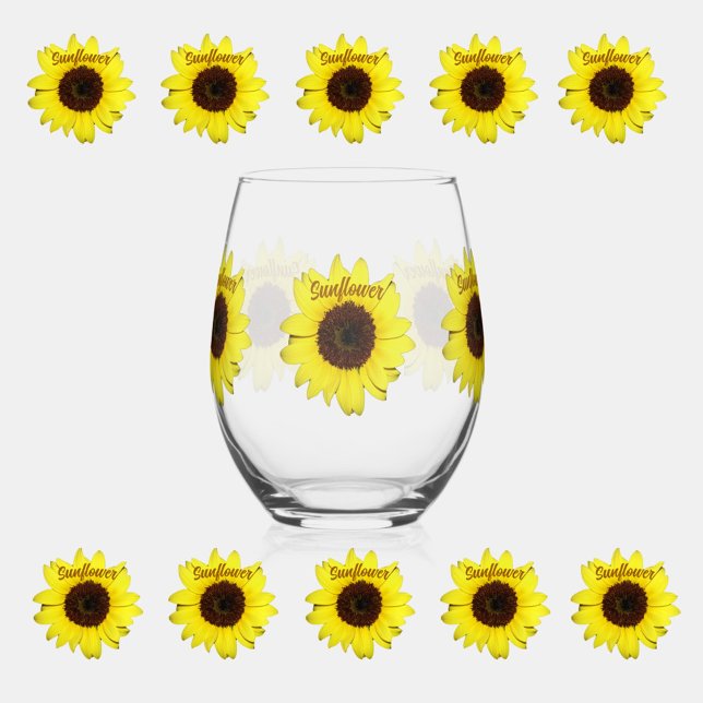 Vaso De Vino Sunflowers Big Bright Photographic Botanic (Subido por el creador)