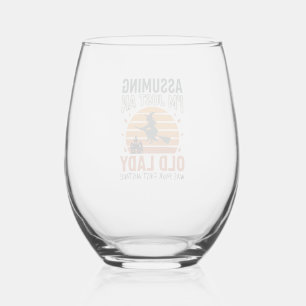 Vaso De Vino Suponiendo que soy solo una bruja anciana Desi de